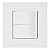 Conj. Interruptor Duplo Simples Mobili Recta Branco Fosco Blux - Imagem 1