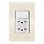 Conjunto Tomada Dupla 20A + Interruptor Simples Liz Bege Tramontina - Imagem 1