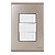 Conjunto Interruptor Duplo Simples Liz Ouro Velho c/ Branco Tramontina - Imagem 1