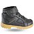 Bota Baby Infantil Preta Tratorada Fecho Elástico Casual Botinho 369ca - Imagem 1