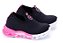 Tênis Infantil Preto Pink Sola Antiderrapante Conforto Casual EM1112 - Imagem 2