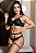CONJUNTO SEM BOJO EM TULE COM CINTA LIGA DE CORRENTE PRETO - Imagem 2