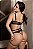 CONJUNTO SEM BOJO EM TULE COM CINTA LIGA DE CORRENTE PRETO - Imagem 4