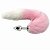 PLUG ANAL RABO DE RAPOSA BRANCO E ROSA - Imagem 1