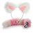 PLUG ANAL COM RABO E TIARA ROSA COM BRANCO - Imagem 1