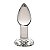 PLUG ANAL DE VIDRO COM PEDRA ROSA 8,7x3,4cm - Imagem 2