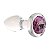 PLUG ANAL DE VIDRO COM PEDRA ROSA 8,7x3,4cm - Imagem 4