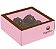 Caixa para 4 doces, borda moldura rosa com tampa em acetato CROMUS   -  10 unidades - Imagem 2