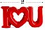 Enfeite Decorativo Escrito Love Vermelho em Cerâmica 14cm - Imagem 1