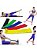 Kit Elástico com 5 ESTAGIOS Para  Exercícios Treino Crossfit Musculação Funcional+ 1 Faixa P Exercicios YOGA - Imagem 7