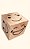 Cubo Decorativo de Madeira 8 x 8cm com Rosto Smiles Emoticons Rústico - Imagem 4