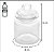 Kit  Porta Mantimentos de vidro hermético com Tampa com 6 potes de 120 ml - 2 potes de 750 ml - Imagem 10