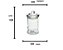 Kit  Porta Mantimentos de vidro hermético com Tampa com 6 potes de 120 ml - 2 potes de 750 ml - Imagem 8