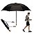 Guarda Chuva" Sol Preto 70cm 8Varetas Reforçada Reto Manual com Botão Abre Fácil - Imagem 3