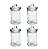 Conjunto 6 Potes de vidro com tampa hermético 120 ml Incolor Ótima Qualidade - Imagem 8