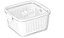 Kit 2 Potes Herméticos com Cesto Para Drenagem Organizador Diamond  Branco com Válvula Abre/Fecha Grande - Imagem 2