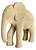 Escultura Elefante Bege Cerâmica texturizado Para Decoração Casa - Imagem 5