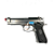 Pistola De Airsoft M92 WE Standard Blowback - Chrome - Imagem 1