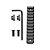 Trilho Metal 11(12cm) Slots Preto p/ M-Lock - Imagem 1