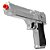 Pistola Airsoft de Mola Vigor Desert Eagle Silver V30 6mm - Imagem 3