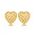 Brinco Coração Matelado Dourado - Imagem 1