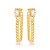 Ear Jacket Corrente Quartzo Rosa Dourado - Imagem 1