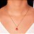 Colar Gota Cristal Fusion Laranja Dourado - Imagem 3