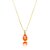 Colar Gota Cristal Fusion Laranja Dourado - Imagem 1
