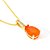 Colar Gota Cristal Fusion Laranja Dourado - Imagem 2