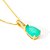 Colar Gota Cristal Fusion Turmalina Dourado - Imagem 2