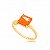 Anel Cristal Fusion Laranja Dourado - Imagem 1