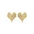 Brinco Coração Cravejado Dourado - Imagem 1