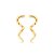 Brinco Ondas Dourado - Imagem 1