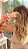 Scrunchies Floral Laranja - Imagem 2