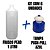 Frasco Plástico PEAD Estriado 1L com Tampa Push-Pull 6 uni - Imagem 1
