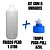 Frasco Plástico PEAD Estriado 1L com Tampa Push-Pull  6 uni - Imagem 1