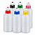 Frasco Plástico PEAD Estriado 500ml com Tampa Push-Pull Kit 6 Unidades - Imagem 1