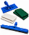 Kit Rodo Dry Borracha Dupla 55cm Azul + Suporte LT + 4 Fibras - Imagem 1