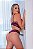 CROPPED EM RENDA E TULE COM 3 STRASS E CALCINHA TRABALHADA (BICOLOR) - Imagem 3