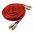 CABO 2 X 2 RCA PROFISSIONAL VERMELHO PLUGS METAL CBRC0044 - Imagem 1