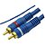 CABO 2X2RCA COM FIO TERRA GOLD GRANEL 5,0M, DIAM. 5MM, AZUL USO AUTOMOTIVO CBRC0019 - Imagem 1