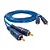 CABO 2X2RCA COM FIO TERRA GOLD GRANEL 5,0M, DIAM. 5MM, AZUL USO AUTOMOTIVO CBRC0019 - Imagem 2