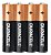 PILHA AAA DURACELL MN2400 CART C/ 4 UNIDADES (CAR/1) - Imagem 2