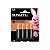 PILHA AA DURACELL MN1500 CART C/ 4 UNIDADES (CAR/1) - Imagem 1