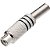 JACK RCA METAL NICKEL 58MM PRETO JCRC0004 - Imagem 1