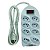 EXTENSAO ELETRICA 8 TOMADAS CABO 1,5 MT COM BOTAO LIGA/DESLIGA KNUP SL7508 - Imagem 1