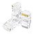 CONECTOR RJ45 CRISTAL 8P8C CAT5E SUPORTA GIGABIT RJ45P100 - Imagem 2