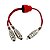 CABO COM CONECTOR 2 RCA-RCA 0.4M TOMATE MCB-049 - Imagem 1