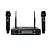 MICROFONE DUPLO SEM FIO COM TRANSMISSOR MT-2302 - Imagem 1