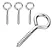 CONJUNTO DE PARAFUSO GANCHO PITAO (PACOTE COM 8 PCS) BOM-5321 - Imagem 1